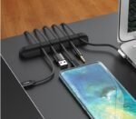 Silicone USB Cable Winder Desktop Cable Organizer Management Multipurpose Clips Cables Protector For Wired Headphones - Image 2