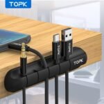 Silicone USB Cable Winder Desktop Cable Organizer Management Multipurpose Clips Cables Protector For Wired Headphones - Image 5