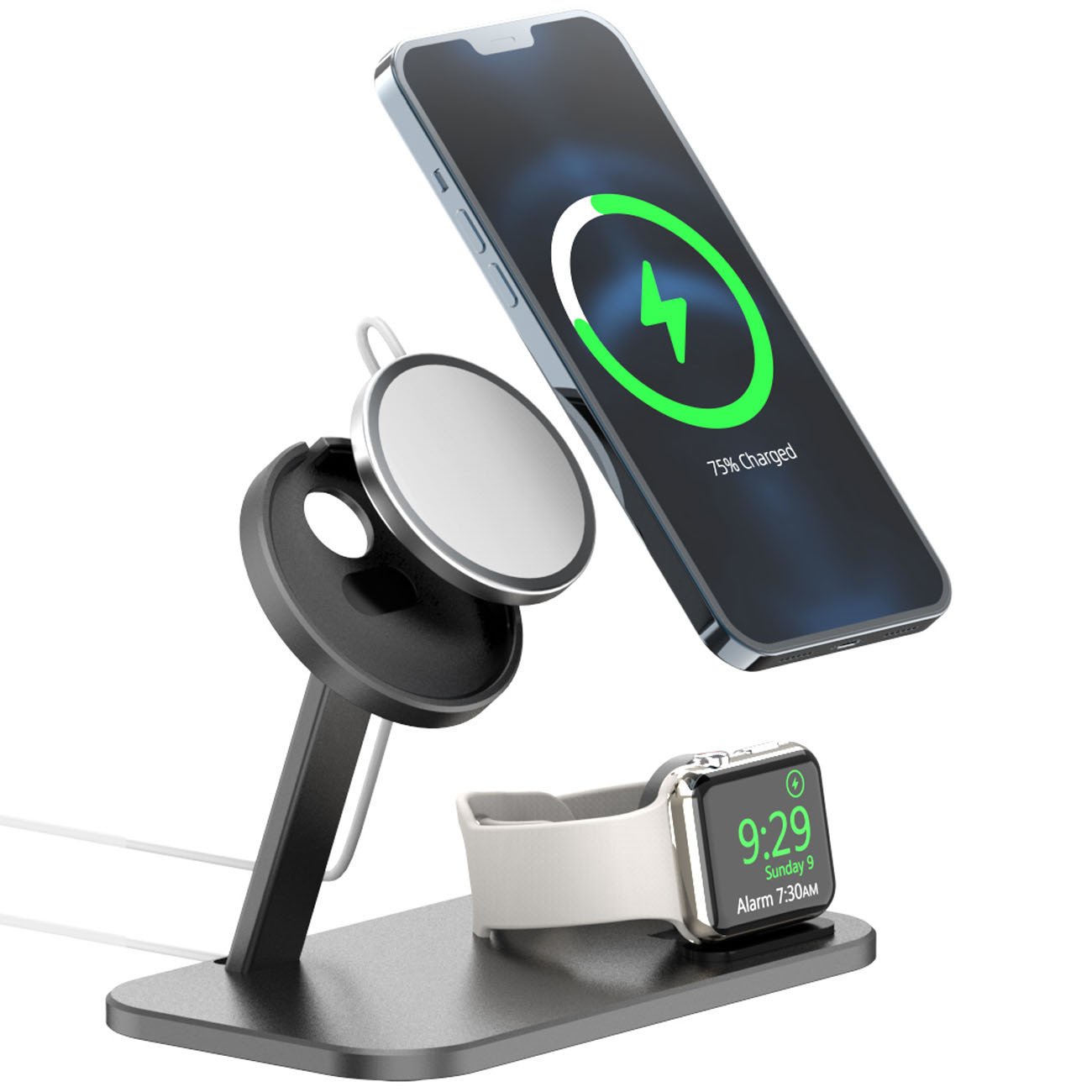 1619774445482.jpg Alloy Storage Base Data Cable Accessories Watch Charging Stand - Image 1
