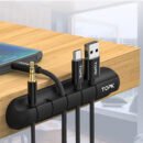 Silicone USB Cable Winder Desktop Cable Organizer Management Multipurpose Clips Cables Protector For Wired Headphones