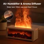 New Flame Aromatherapy Machine Colorful Essential Oil Diffuser Home Large Fog Volume Flame Humidifier 3D Flame Fireplace Machine - Image 4