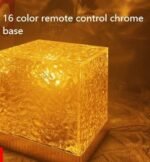 LED Water Ripple Ambient Night Light USB Rotating Projection Crystal Table Lamp RGB Dimmable Home Decoration 16 Color Gifts - Image 7
