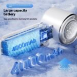 New Ice Pack High-Speed Handheld Eletirc Fan Speed Adjustable Folding Mini Fan Portable Outdoor Hanging Neck Small Fan - Image 9