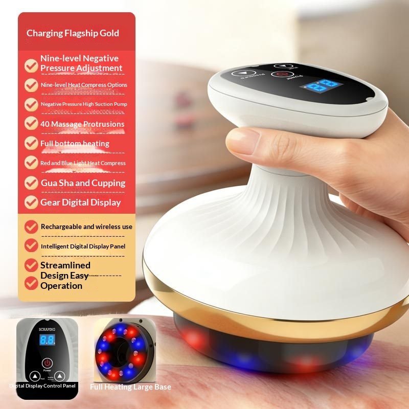 Electric Gua Sha Board Beauty Massager Cupping Device Electric Meridian Brush Home Abdominal Massage Gua Sha Board Massager - Image 2