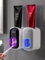 Wall Mounted Automatic Toothpaste Holder Bathroom Accessories Set Dispenser - Image 8