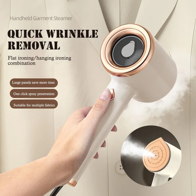 e7dcb27a-4108-4354-baef-8e9233c7ab24.jpg Mini Portable Handheld Garment Steamer Fabric Steam Iron For Clothes Travel Home Appliances Vertical US Plug Ironing Machine - Image 1