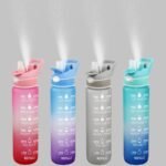 Water Bottle Scrub Bounce Cover Straw Space Cup Sports Water Bottle - Image 7