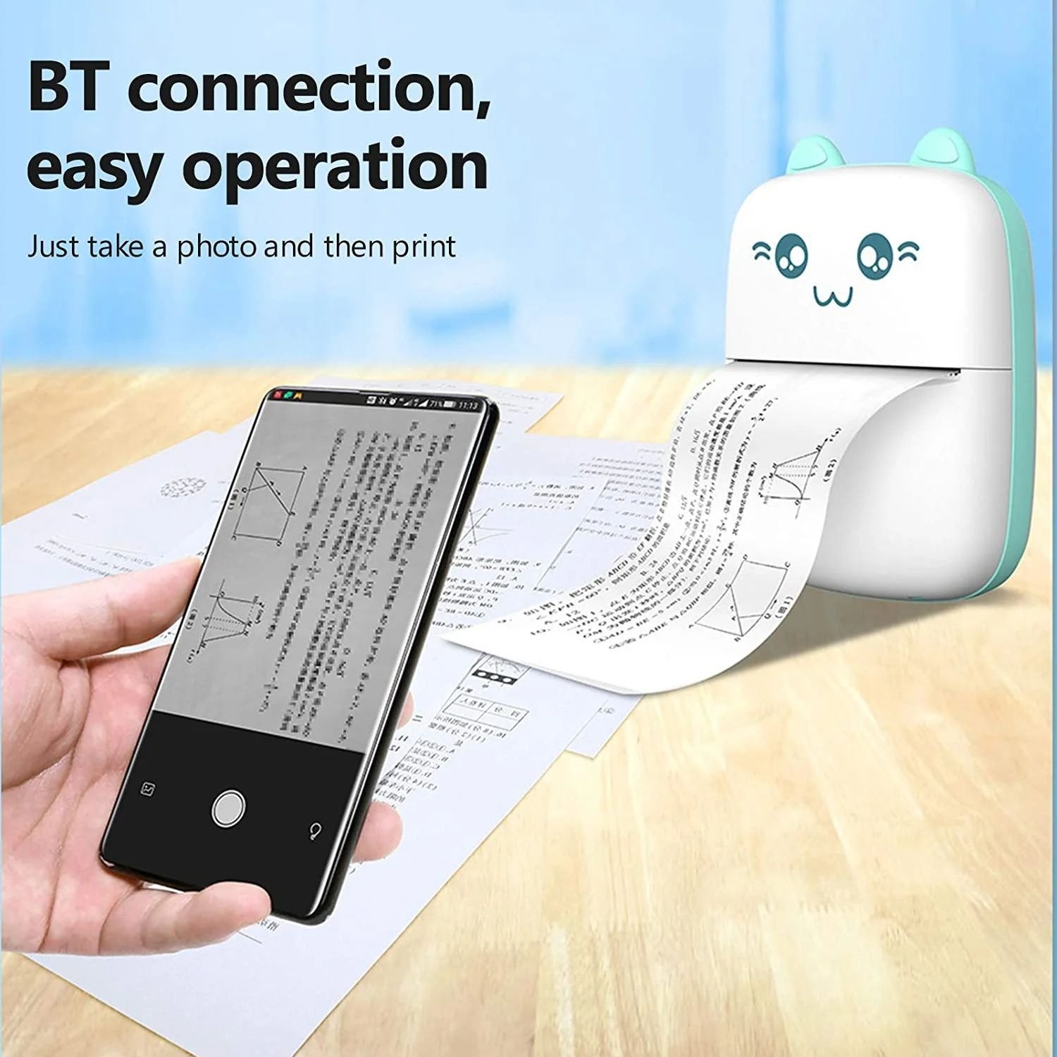 Portable Mini Pocket Printer BT Thermal Printer - Image 6